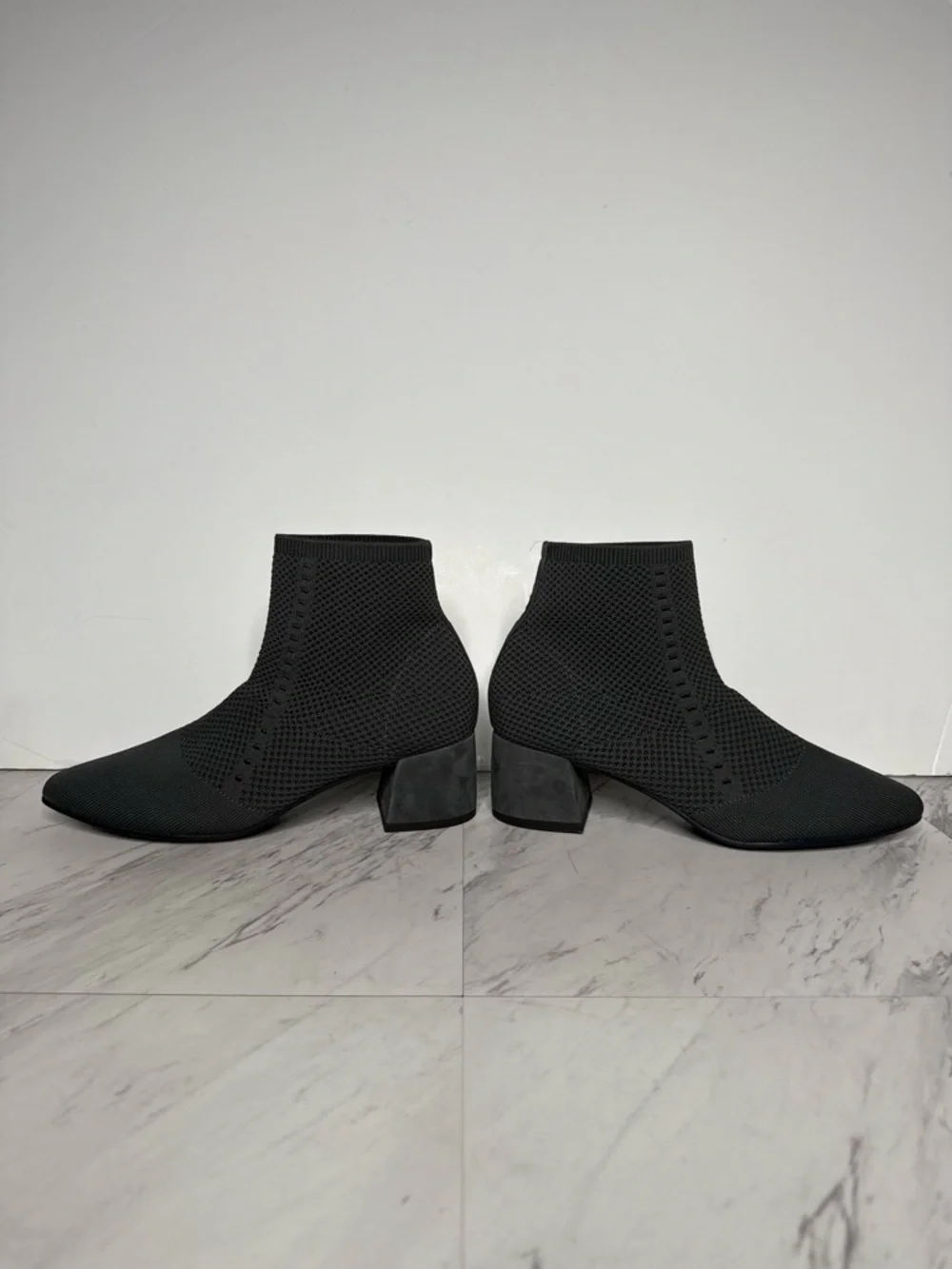 Eileen Fisher Honey Gray Knit Stretch Bootie 9 1/2 - Picture 7 of 13